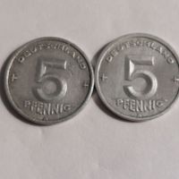 2x5 Pfennig,DDR,!948 und 1949 Nordrhein-Westfalen - Essen-Haarzopf Vorschau