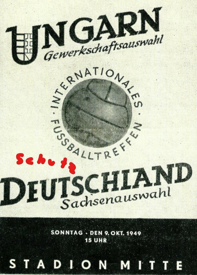 Dynamo Dresden Sachsenauswahl Deutschland -Ungarn 1949 Bild in Hamminkeln