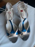 Högl Sandalette silber/blau metallic Größe 37,5 Essen - Rüttenscheid Vorschau