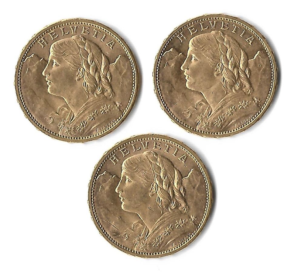 20 Franken Vreneli Gold 1915 in Kamp-Lintfort