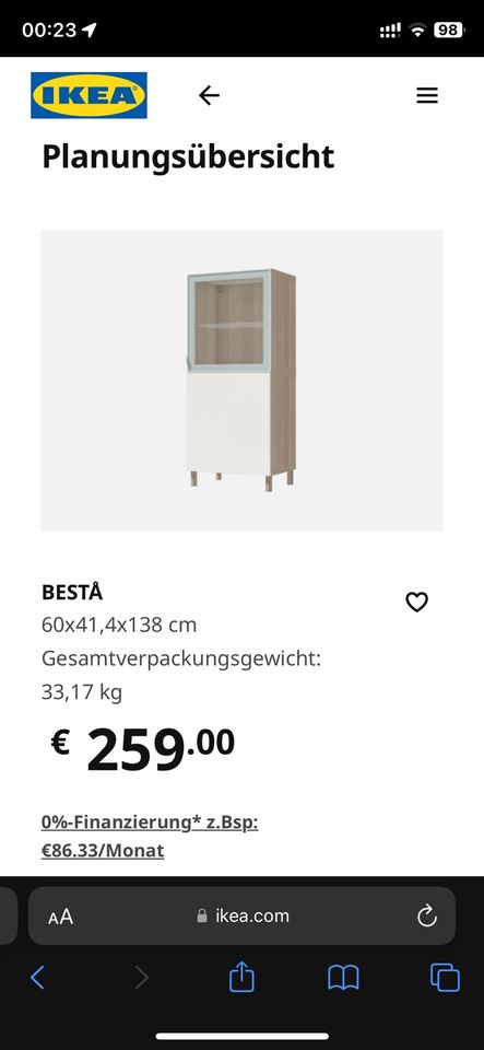 IKEA BESTA LAXVIKEN GLASSVIK in Köln