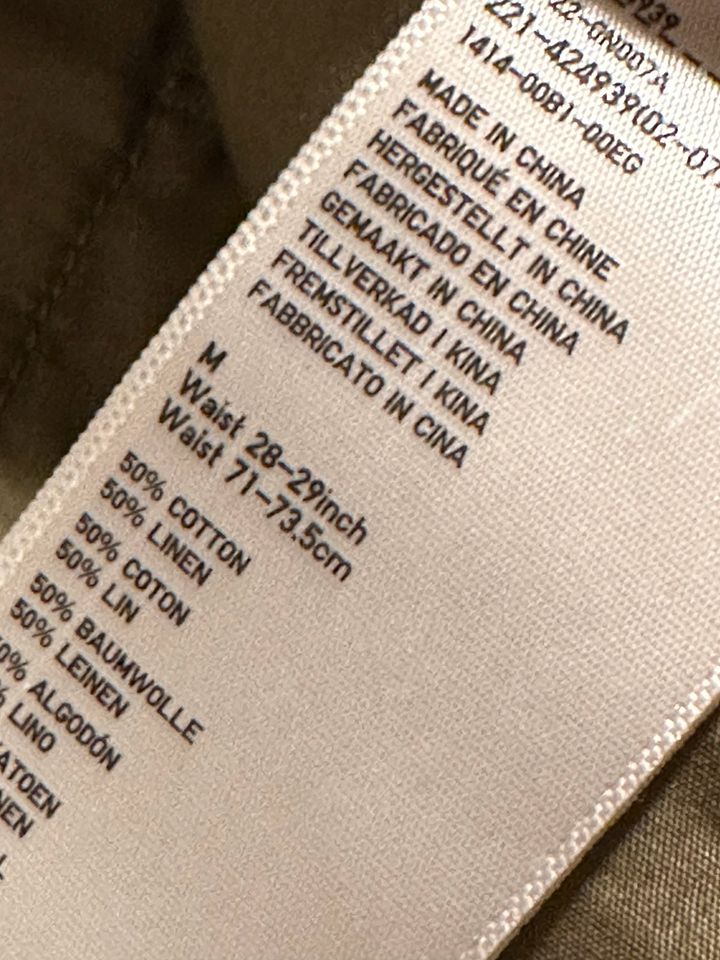 Uniqlo Leinenhose M Olive/Grün/Khaki wie neu in Düsseldorf