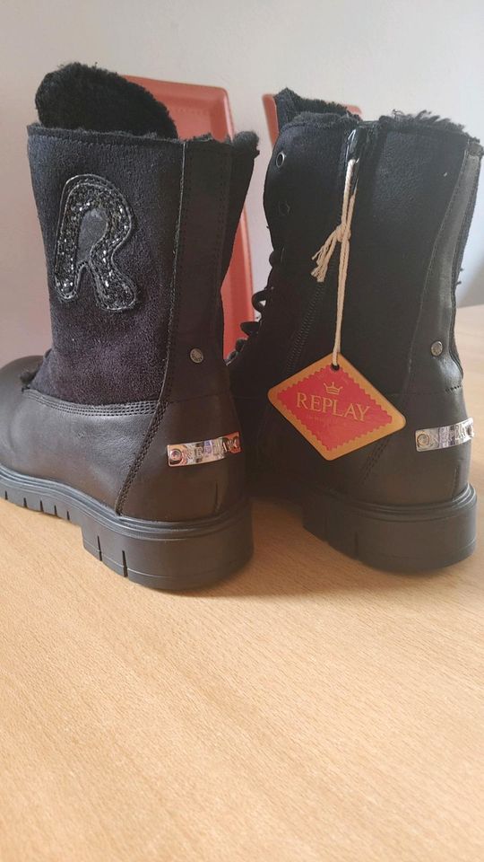 Replay original Leder Boots, Schuhe gr 38 Nagelneu mit Etikett in Bad Liebenzell