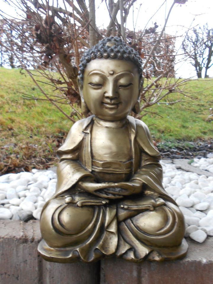 Buddha Bronze 25cm 3,2kg China Tibet Nepal Meditation in Hergensweiler