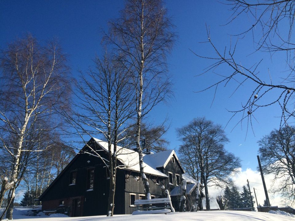 5* Ferienhaus Berghütte Vogtland / Chalet / Waldrand Alleinlage in Klingenthal