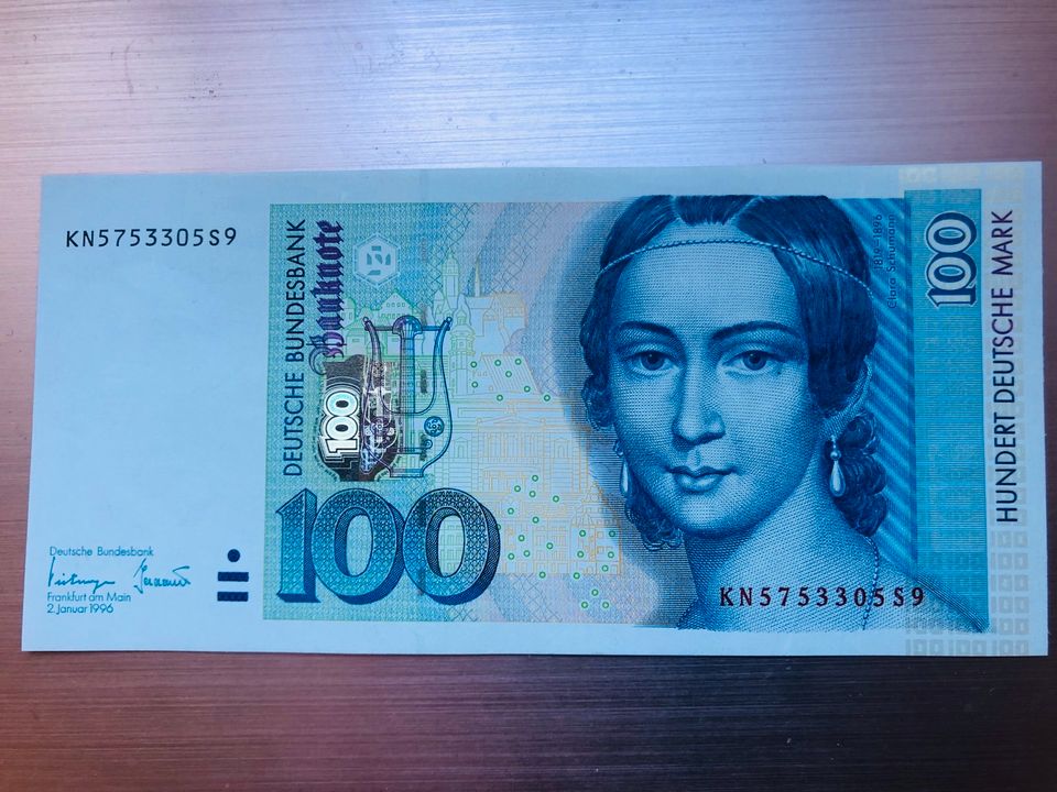 100 DM Geldschein , orig. Banknote von 1996, in Bockenem