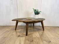 Boatwood by WMK # Besonderer Couchtisch in Form einer Malpalette aus altem Bootsholz, ein handgefertigtes Unikat aus massivem Teakholz # Couchtisch Wohnzimmertisch Coffee Table Tisch Bootsmöbel Teak Friedrichshain-Kreuzberg - Friedrichshain Vorschau