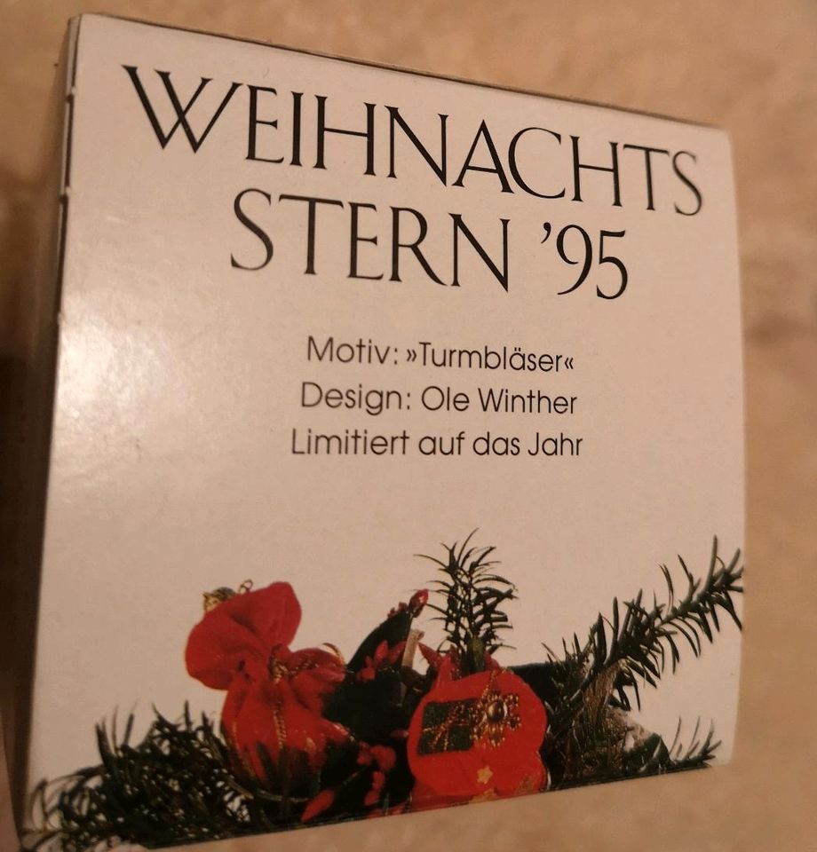 Hutschenreuther Weihnachtsstern 1995 "Turmbläser" in Kordel