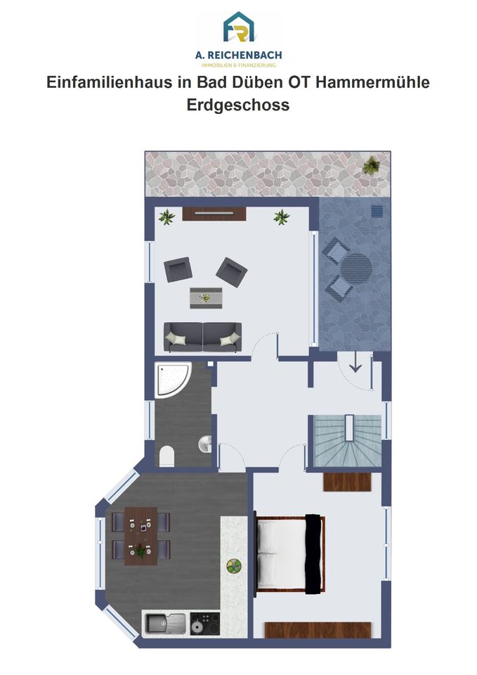 Einfamilienhaus mit Einliegerwohnung und Bungalow in bevorzugter Wohnlage zu verkaufen! Ab mtl. 1.492,93 EUR Rate! in Bad Dueben