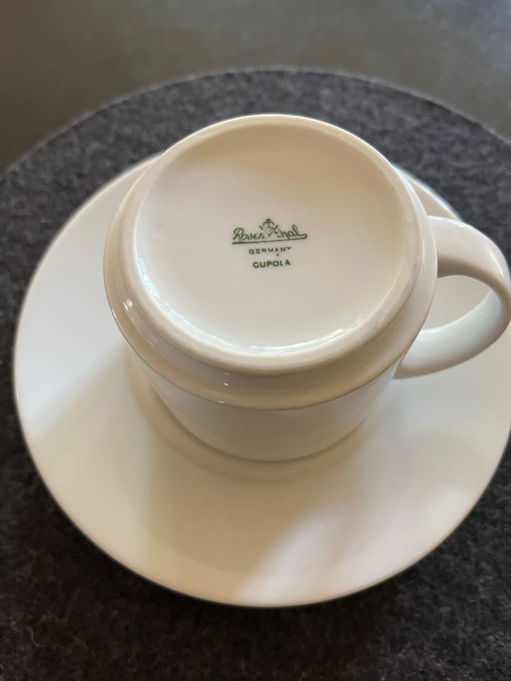 Rosenthal Espresso-und Kaffeetassen, weiß Serie Cupola in Neuss