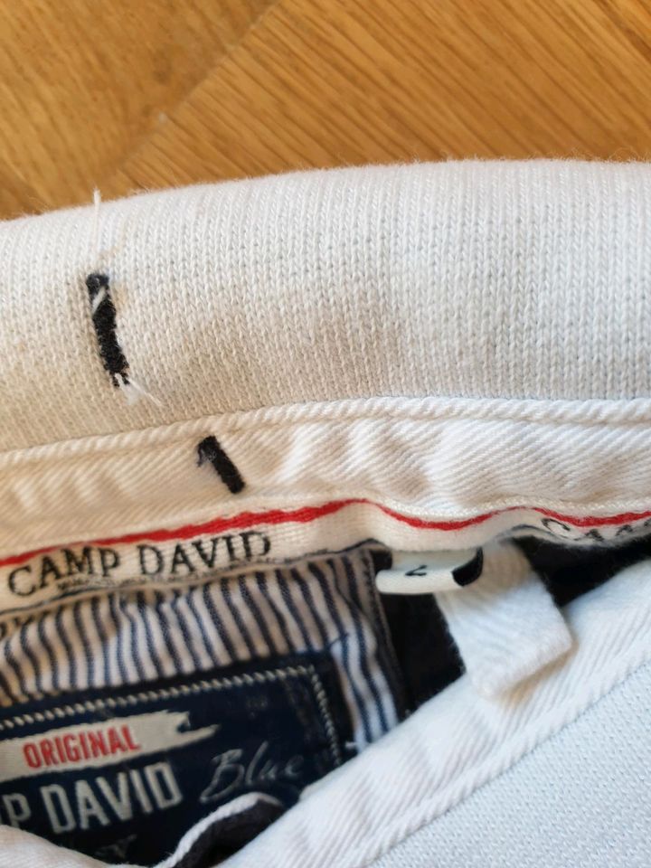 Camp David Poloshirt Polo Shirt Gr L weiß in Hamburg