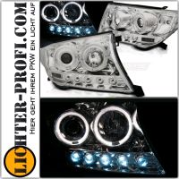 LED Angel Eyes Scheinwerfer chrom für Toyota Land Cruiser FJ200 Hessen - Calden Vorschau