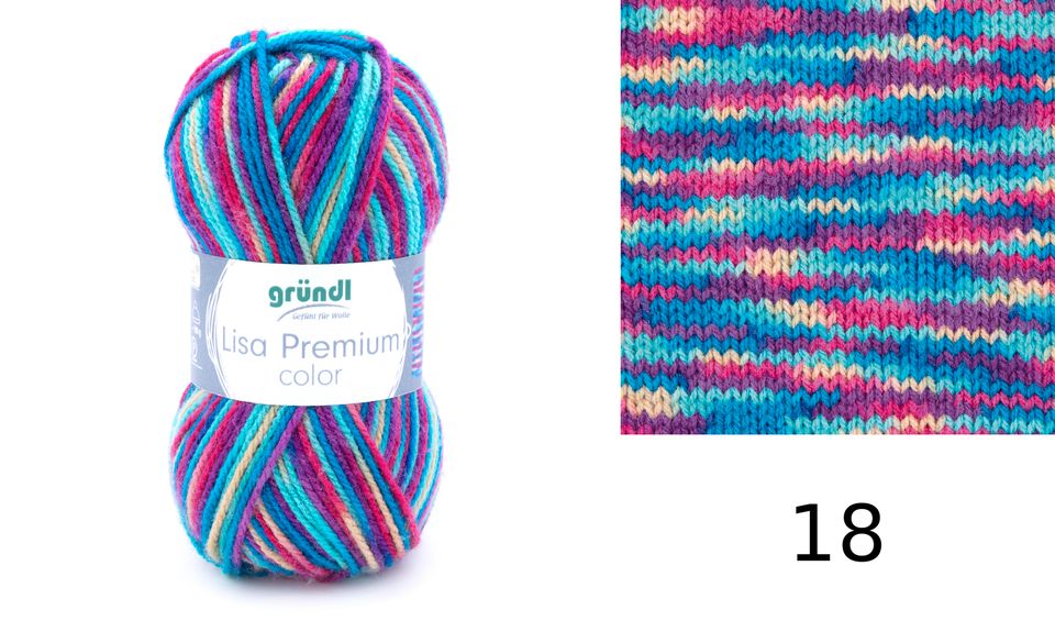 37,00 €/1 kg Gründl LISA PREMIUM COLOR Wolle Garn stricken häkeln in Silberstedt