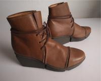 Damen Schuhe Boots Stiefeletten TRIPPEN Gr 38 hell braun Leder Duisburg - Friemersheim Vorschau
