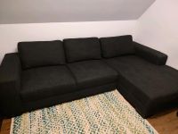 Couch mit Schlaffunktion/ Bezug-Farbe: Tiffany Nero mit Struktur Hessen - Nidda Vorschau