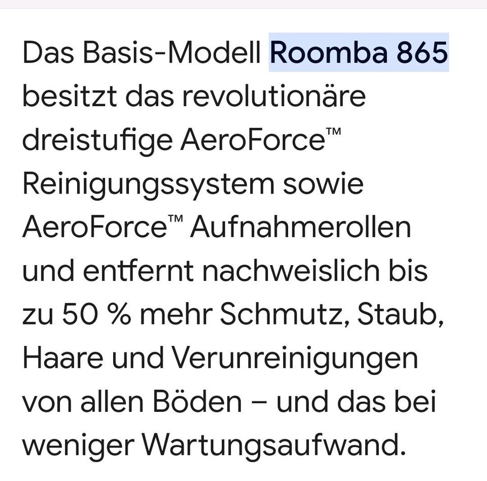 IRobot Roomba 865 in Mayen