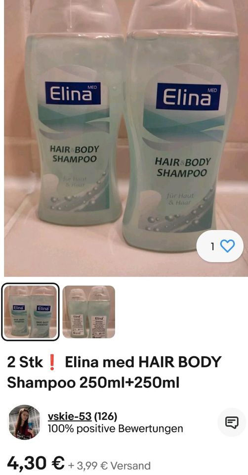 Elina med HAIR BODY Shampoo 250ml in München