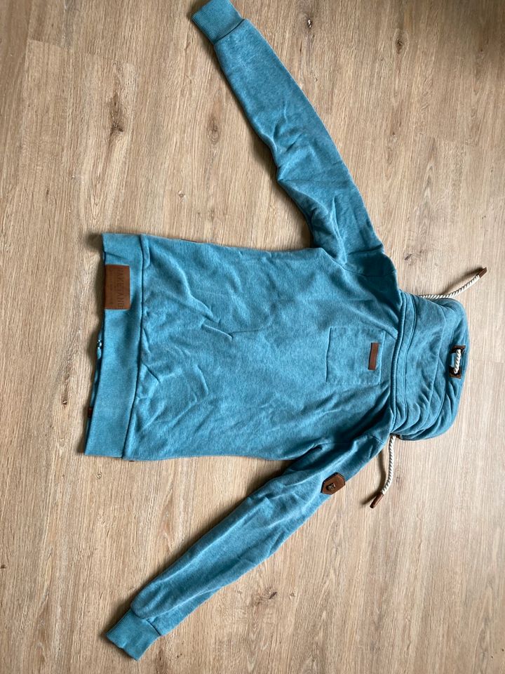 Naketano Pullover Zipper blau Pulli Größe S türkis in Dülmen