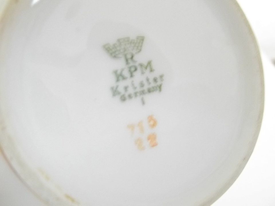 Porzellan Kaffeekanne und Milchkännchen KPM KRISTER - 50er Jahre in Bielefeld