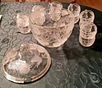 14 teiliges Bowle Glasbowle Set Tassen Bleikristall Retro Schleswig-Holstein - Schleswig Vorschau
