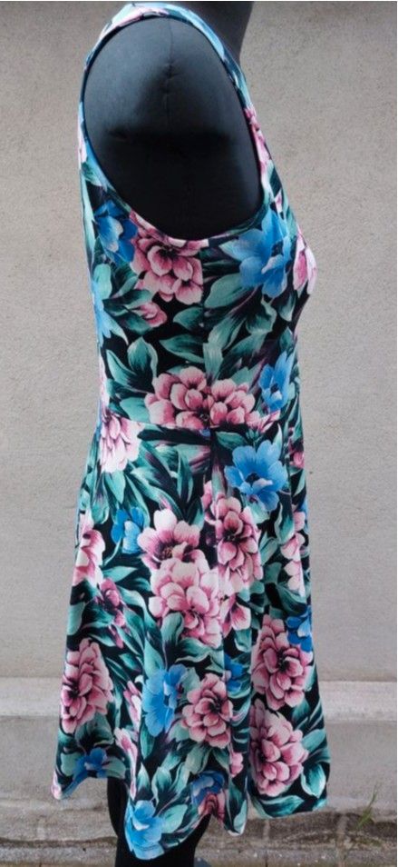 KLEID Gr. 40 DOROTHY PERKINS BLUMEN MUSTER SCHWARZ BLAU ROSA GRÜN in Mannheim