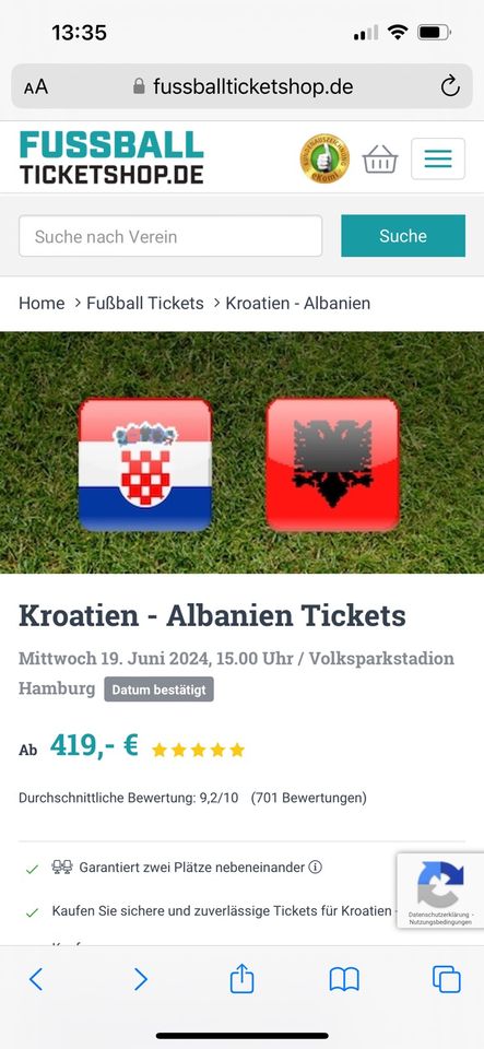Kroatien Albanien 19.06.24 in Hamburg 4x in Hamburg