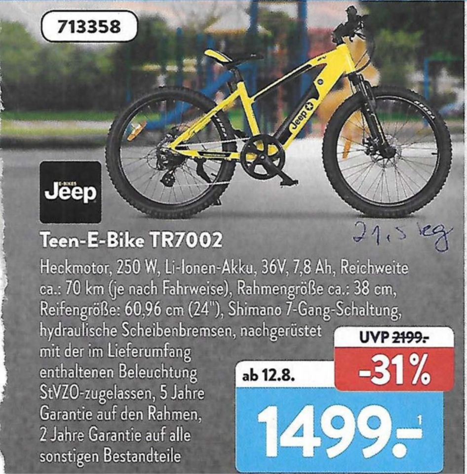 Teen- E-Bike TR7002 in Grafenau