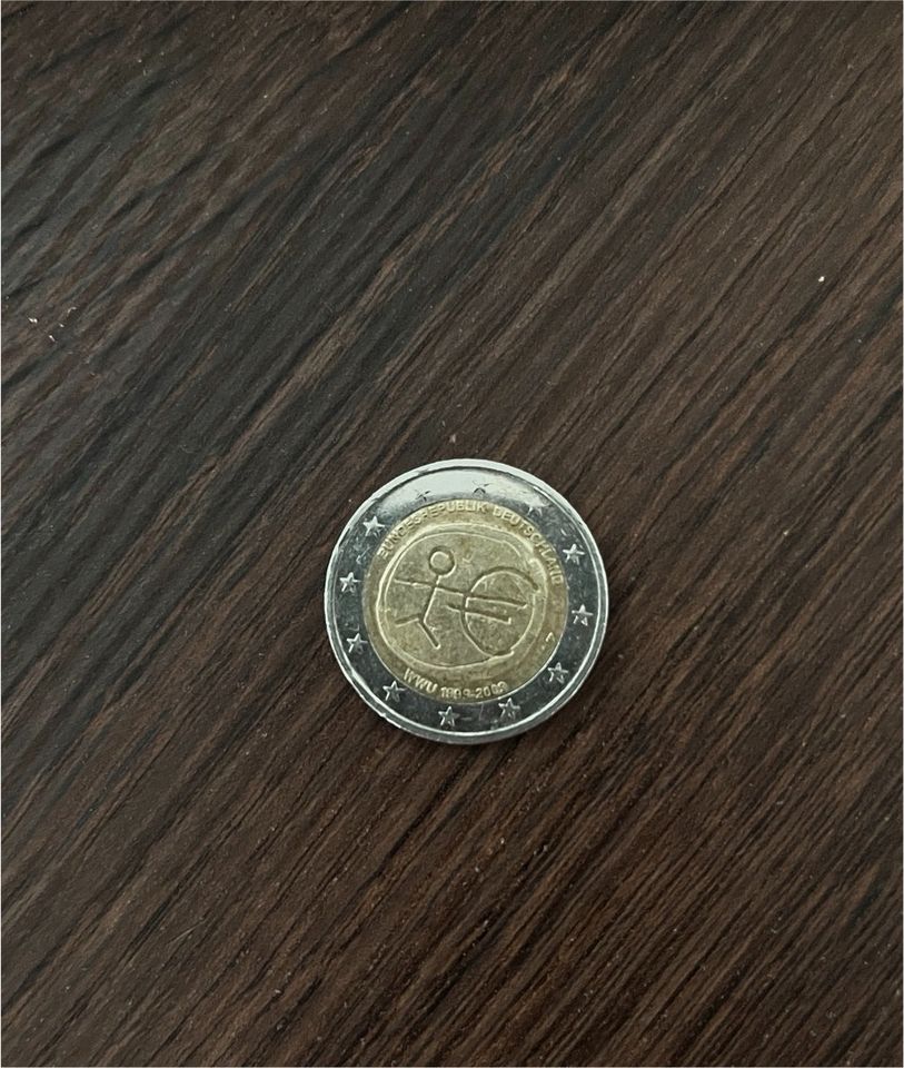 Seltene 2 Euro Münze Strichmännchen BRD WWU  1999-2009 in Wiesloch