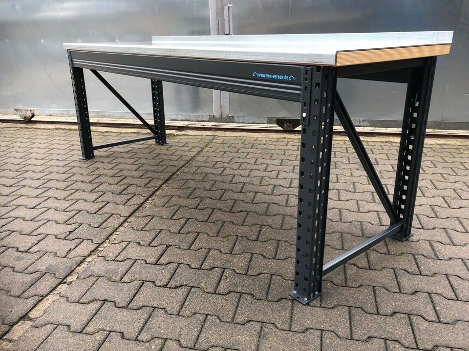 Arbeitstisch Werkbank Packtisch Stahlbelag 2500 x 750 x 940 mm h in Frankenthal (Pfalz)