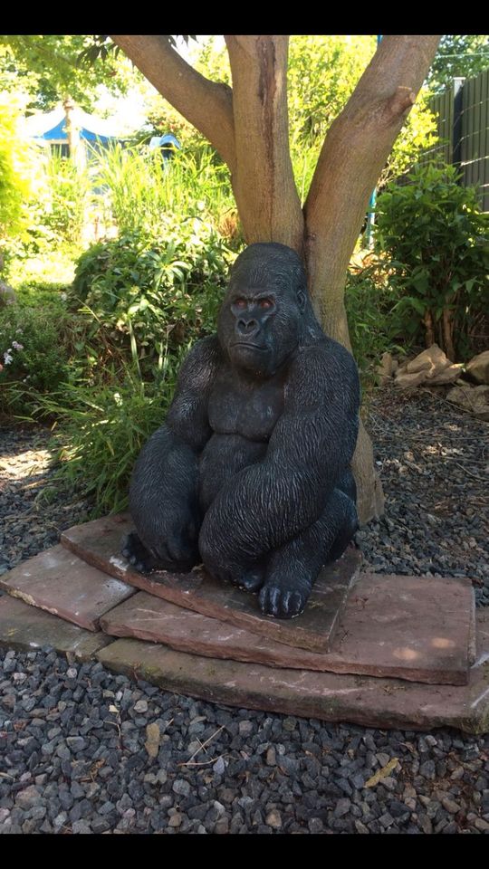 ‼️XL Gorilla 180kg Steinguss Affe Affen Berggorilla Orang Utan‼️ in Hamburg