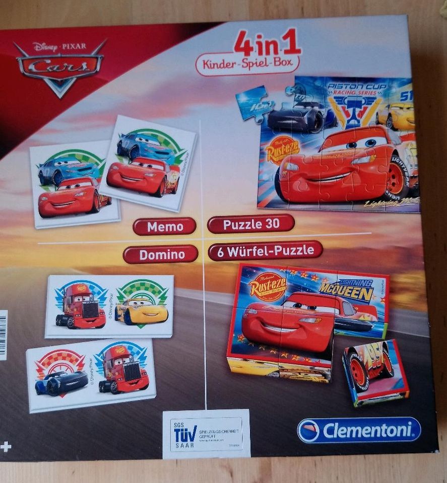 Spielesammlung 4 in 1 "Cars" / Puzzle, Memory, Domino in Metzingen