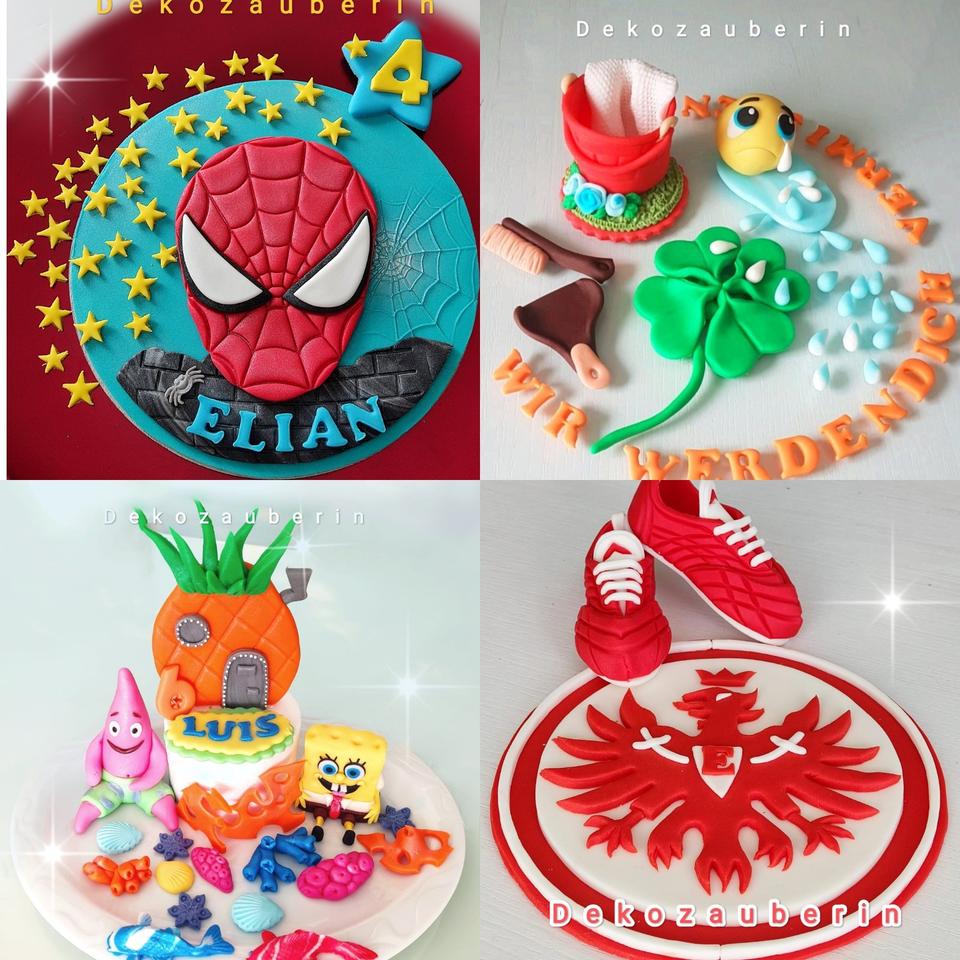 Deko Superhelden Batman Spider-Man Superhero Tortendeko Fondant in Waldsolms