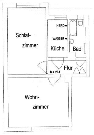 Zentral gelegene 2-Raum-Wohnung in Glauchau