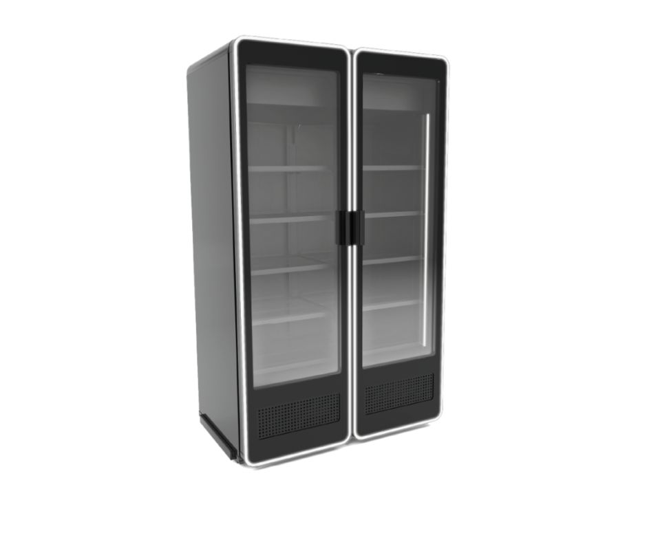 Kühlschrank, Getränkekühlschrank, LED Beleuchtung, Wandkühlregal mit 2 Glastüren, Gewerbe Kühlschrank, Kühlgerät, Gastronomie, Kiosk, Supermarkt, Getränkemarkt, Späti, Kioskeinrichtung, Tankstelle in Herne