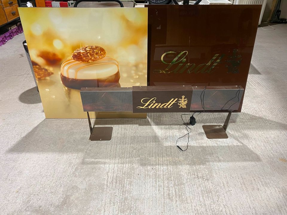 Lindt Schild Leuchtschild Werbung Reklame in Sulzfeld