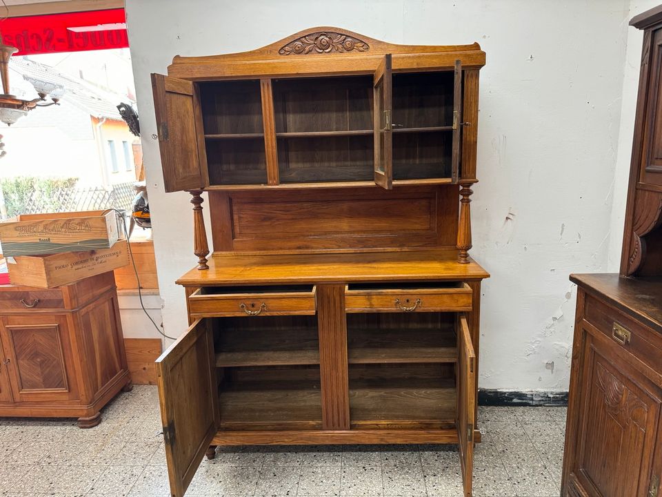 Antikes Buffet Jugendstil Schrank Wohnzimmerschrank Vitrine in Völklingen