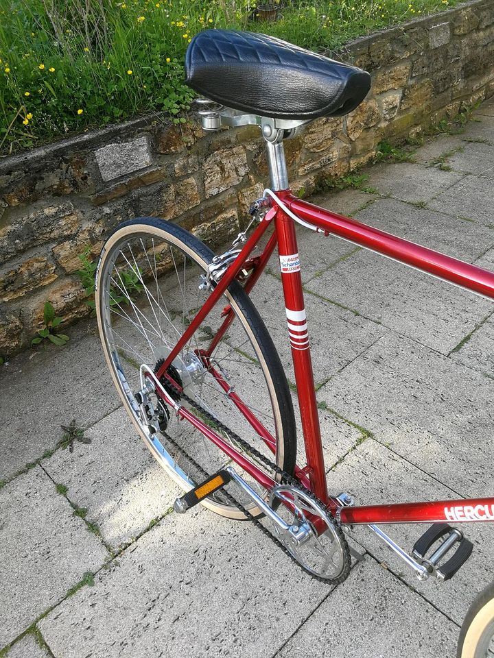 Rotes Retro Rennrad in Stuttgart