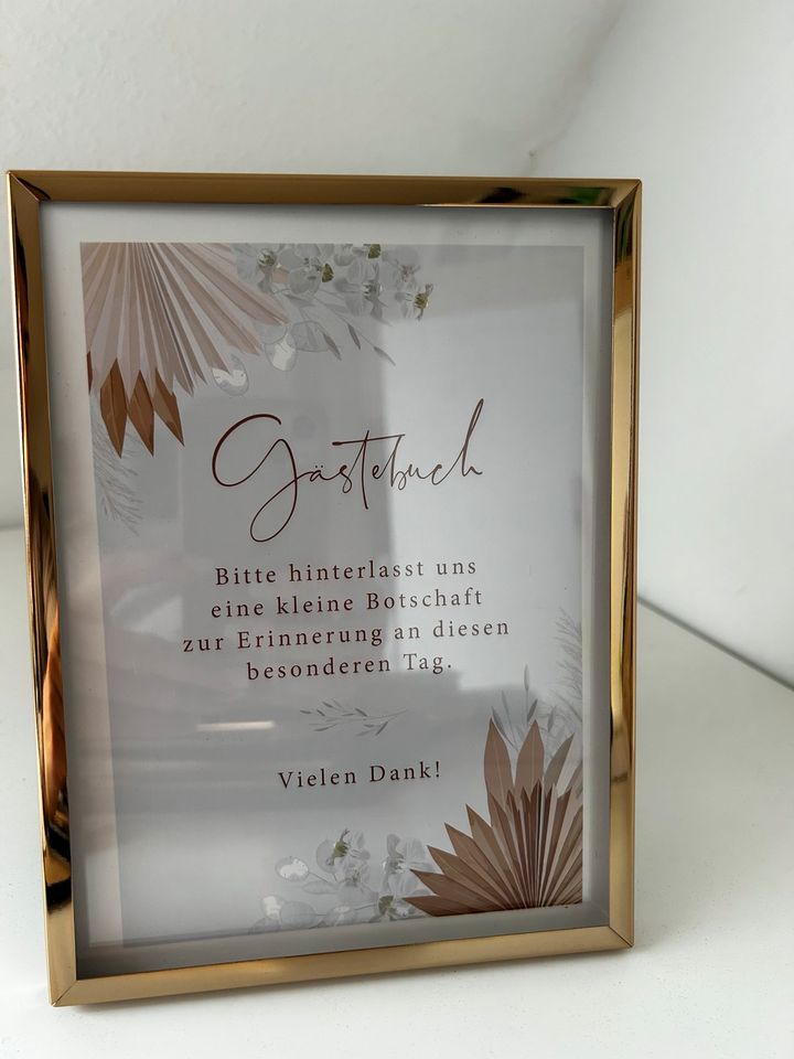 Bilderrahmen/ Schild Gästebuch für Hochzeit/ Feier, Boho-Stil in Essen