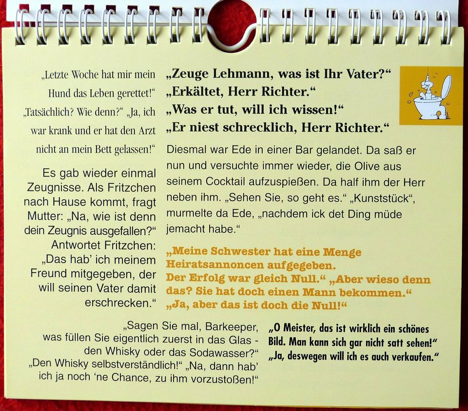 Kalender, Witze fürs Klo Kalender – Februar 2001 in Römerstein