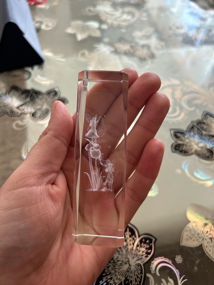 Kristallglas mit 3D Feen in Dortmund