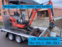 Wochenmiete MIETEN Minibagger Bagger 1,6 Kubota Mietpark Meßkirch Baden-Württemberg - Meßkirch Vorschau