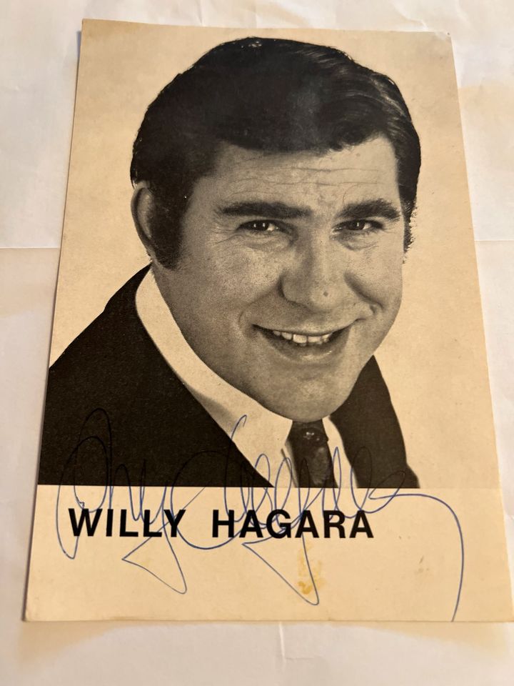Autogrammkarte Willy Hagara in Düsseldorf