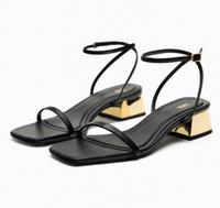 ZARA Sandalen schwarz Gold gr. 39 Absatz Blogger Rheinland-Pfalz - Speyer Vorschau