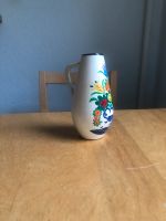 Keramikvase mit Henkel ca. 15 cm [DDR, 70er, florales Muster] Berlin - Mitte Vorschau