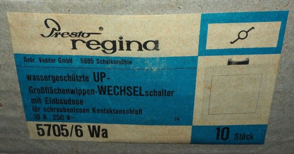 Presto Regina Wassergeschützte UP-Steckdosen in Schwanstetten