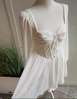 Tüllkleid weiß Korsage luftig Sommer Kleid Größe L / 40 Nordrhein-Westfalen - Oberhausen Vorschau