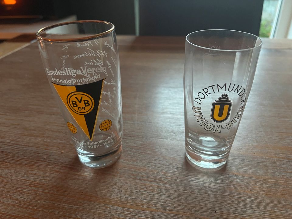 Fußball Glas | BVB | Meisterschaft 56, 57, 63 in Monheim am Rhein