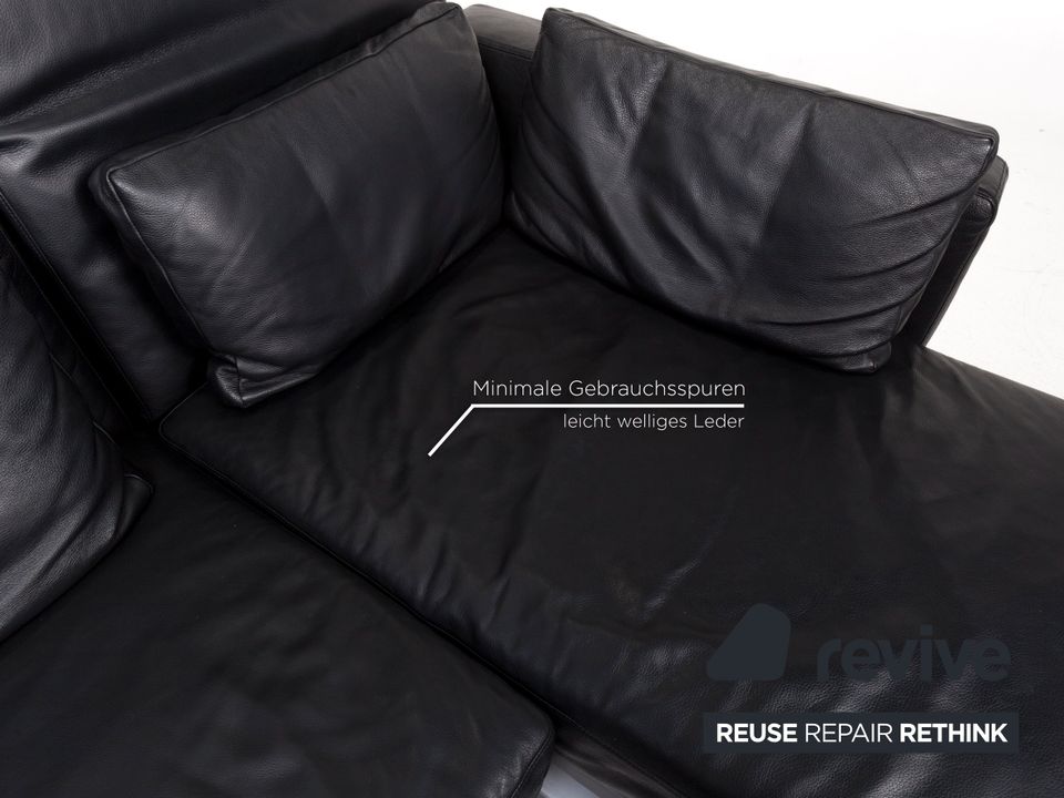 Brühl Moule Leder Ecksofa Schwarz Funktion Relaxfunktion Couch in Köln