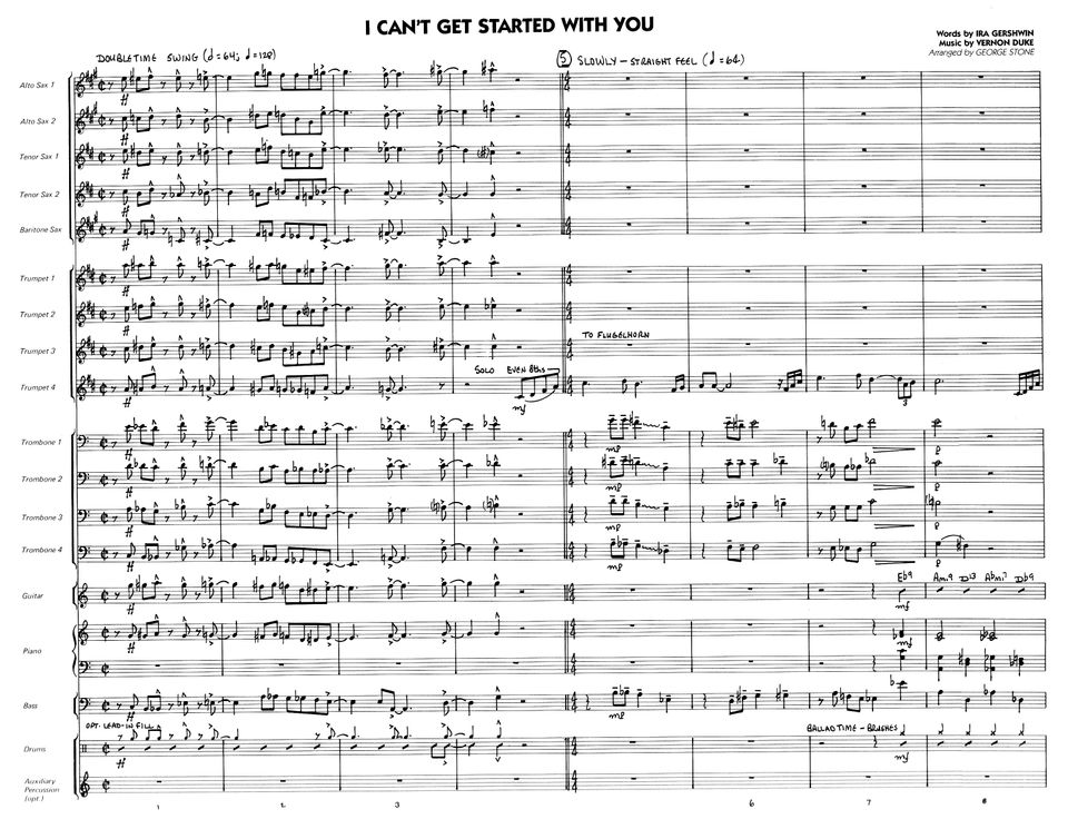 I Can't Get Started With You [Gershwin/Duke]  Bigband Arrangement in Lippstadt