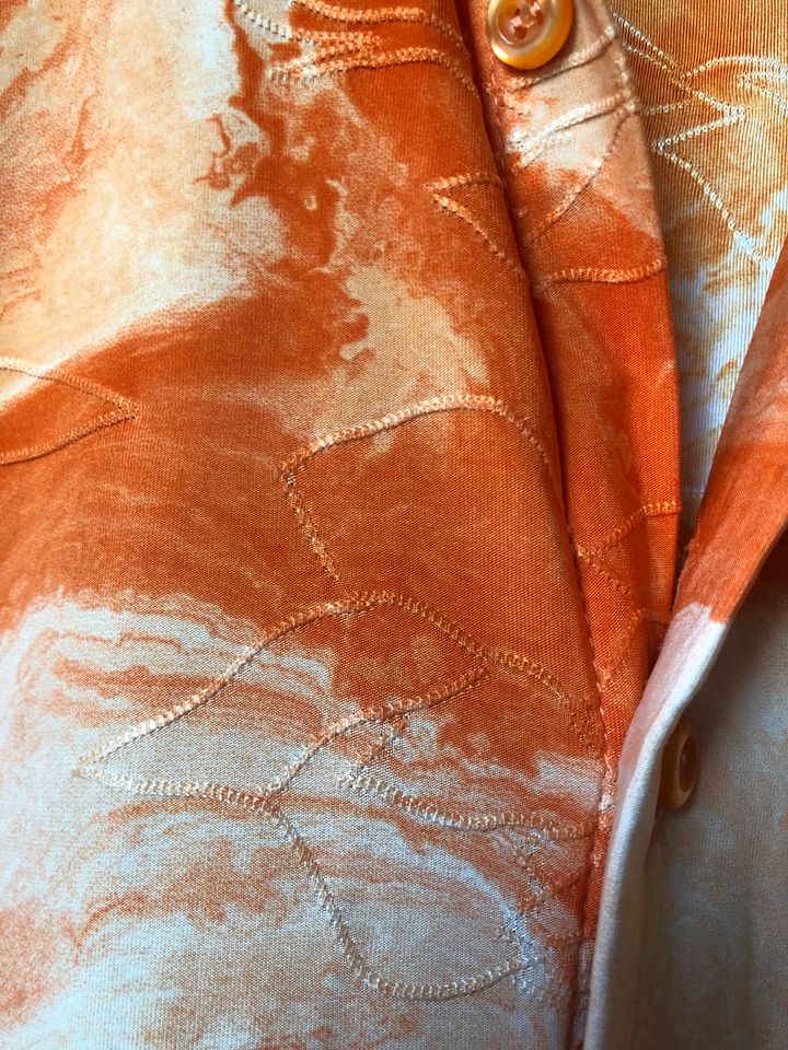 Y2K Vintage Hemd Batik Orange Stretch Weich in Duisburg